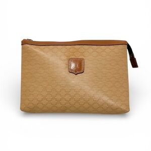 Celine Beige and Brown Cosmetic Case